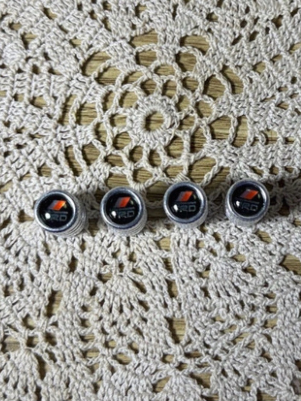 Toyota TRD Silver Valve Stem Caps